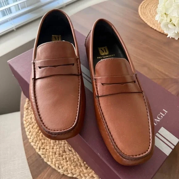 Bruno Magli | Shoes | Bruno Magli Brown Penny Loafers  display picture 1